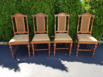 Antique White Oak Chairs, C. 1880