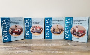 NEW Set Of 4 Onedia Studio's Lighthouse Point Collectibles With  Original Box & Packaging   (lot B)