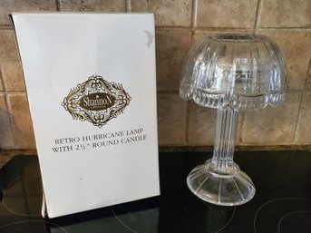 Two Dramatic Shannon Crystal 14' Retro Hurrican Lamp - One Brand New In Box!