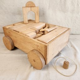 Wooden Wagon Full Of Blocks