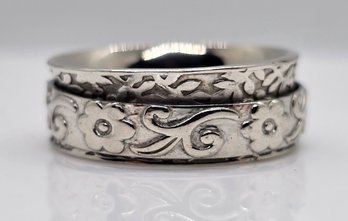 Size 10 Sterling Silver Spinner Ring