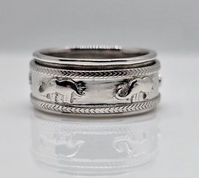 Size 6 Elephant Sterling Silver Ring