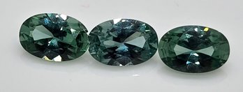 3 Green Sapphires