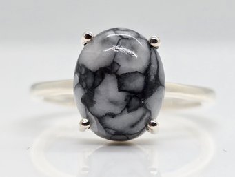 Austrian Pinolith Ring In Sterling Silver