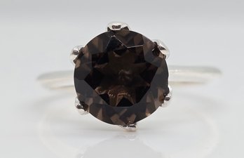 Brazilian Smoky Quartz Ring In Sterling