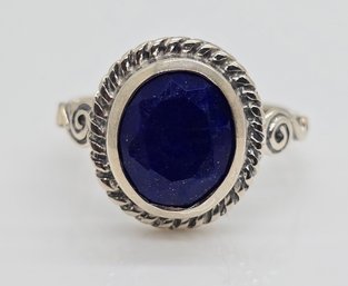 Lapis Ring In Sterling Silver