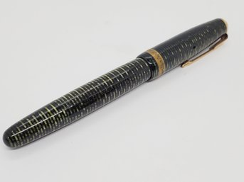 Awesome 1940 Parker Single Jewel Emerald Green Vacumatic Fountain Pen With 14K Gold NIB