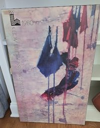 1980 Winter Olympic Games Lake Placid, NY Commemorative Poster