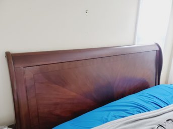 King Sized Cherry Wood Stained Headboard / Bed