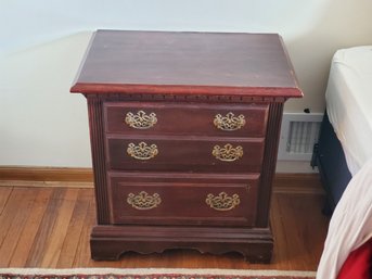 Small Traditional Styled Cherry Wood Finish Night Stand