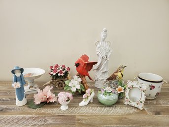 Large Lot Of Porcelain & Ceramic Figurines & More