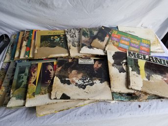 LP Rock Records Water Damaged Poor Condition