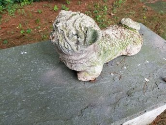 Pug Dog Cast Cement Garden Statue