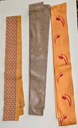 3 Stunning Embroidered Japanese Obi Belts In Vintage Fabric