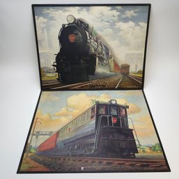 Pair D Train Prints By Grif Teller PRR