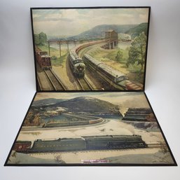 Pair J Train Prints By Grif Teller PRR