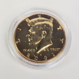 2001 GOLD Plated Uncirculated Kennedy Half Dollar