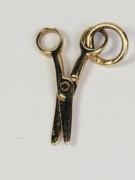 UNiQUE 14k Yellow Gold  Scissors Charm / Pendant