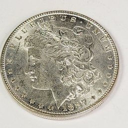 Wow...1887 Uncirculated Morgan Silver Dollar (137 Years Old)