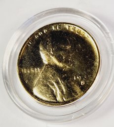 1935 Gold Plated Lincoln Cent Penny