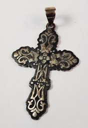 Vintage Sterling Silver Gothic Cross Pendant