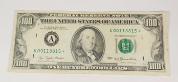 1977 $100 Dollar Bill STAR Note Cool Serial Numbers Old Style