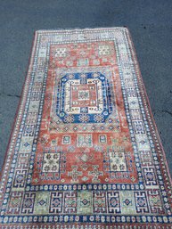 Vintage KAZAK Hand-tied Wool Rug- 83' By 47'- NO SHIPPING