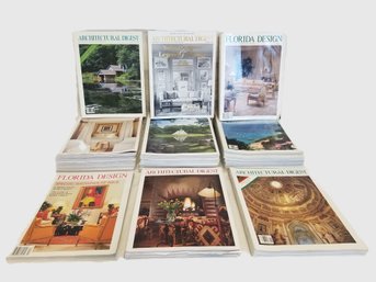 Architectural Digest Magazines With Some Special Collector's Editions: 1990, 1991, 1999, 2000 & 2001 Issues