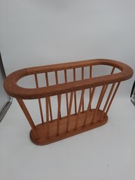 Vintage Mid Century Modern Arthur Umanoff Style Oak Magazine Stand- NO SHIPPING