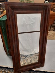 Antique 19th Century Ogee Mirror With Mahogany Veneer- NO SHIPPING