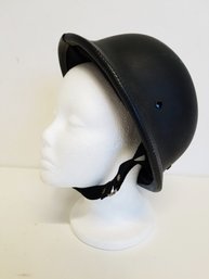 German Style Motorcycle Half Helmet With Added Interior & Quick Release Chin Strap By Lion Size M