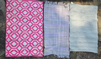 3 Small Throw Rugs