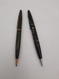 2 EARLY Vintage SHAEFFERS Mechanical Pencils- Marbled Celluloid Shafts