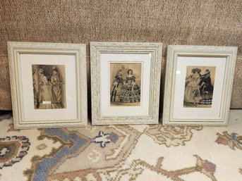 3 Victorian Ladies Magazine Pages Framed