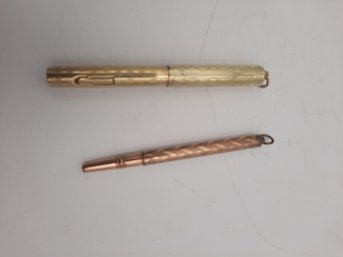 Early Wahl Ring Top Fountain Pen With 14 K Nib  Ring Top Mechanical Pencil