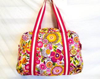 Vintage Retired VERA BRADLEY 'clementine' Weekender Medium Size Duffle Bag