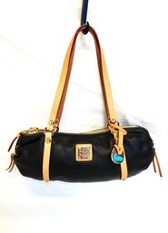 RARE Genuine Dooney & Bourke Vintage Black Leather Small Emma Edition Handbag