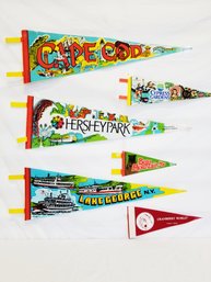 Vintage Various Size Souvenir Travel Felt Pennants