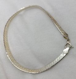 Vintage Sterling Silver 7' Italian Herringbone Bracelet ~ 4.53 Grams