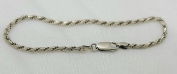 Vintage Sterling Silver 7' Rope Bracelet ~ 4.44 Grams