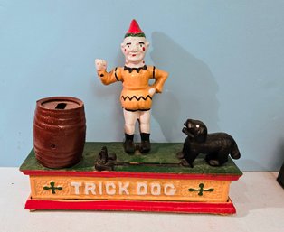 Antique Cast Iron Trick Dog Mechanical Coin Bank