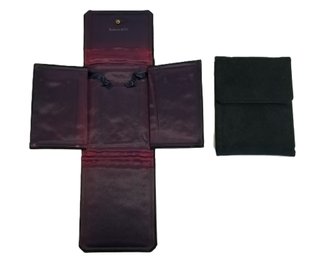 Two Tiffany & Co. Black Velvet Purple Silk Necklace Presentation Cases