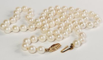 Super Vintage 14k Yellow Gold Pearl Necklace (matches Previous Bracelet)