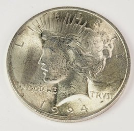 1924 Peace Silver Dollar (100 Year Old)