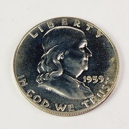 1959 Proof Silver Franklin Half Dollar