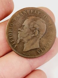 1866 Foreign Coin Italy 10 Centimes