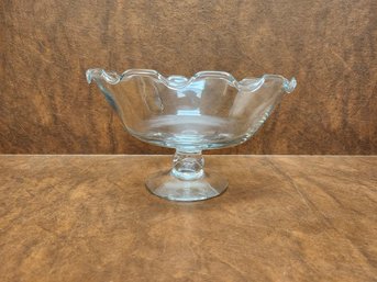 Southern Living Ruffled Glass Pedestal Bowl