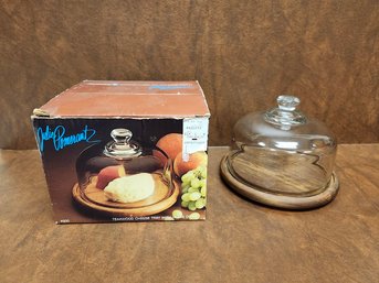 Julie Pomerantz Cheese Tray W/glass Lid