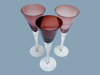 Amethyst Color Wine Glasses