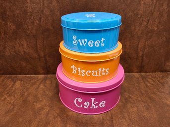 3 Set Containers - Cake, Biscuits, & Sweets